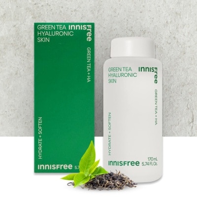 INNISFREE Green Tea Hyaluronic Acid Skin (A Mild Toner Keeps Your Skin Hydrated And Calm Irritated Skin) 170ml (Expiry: May`2026)
