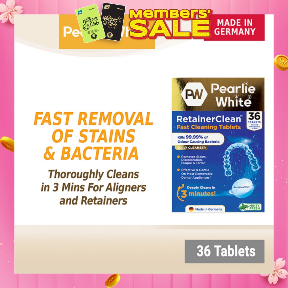 Retainerclean Fast Cleaning Tablets (Used Daily To Thoroughly Cleanse Dental Appliances) 36s