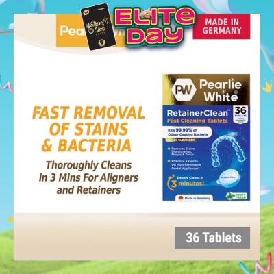 PEARLIE WHITE® - Retainerclean Fast Cleaning Tablets (Used Daily To Thoroughly Cleanse Dental Appliances) 36s
