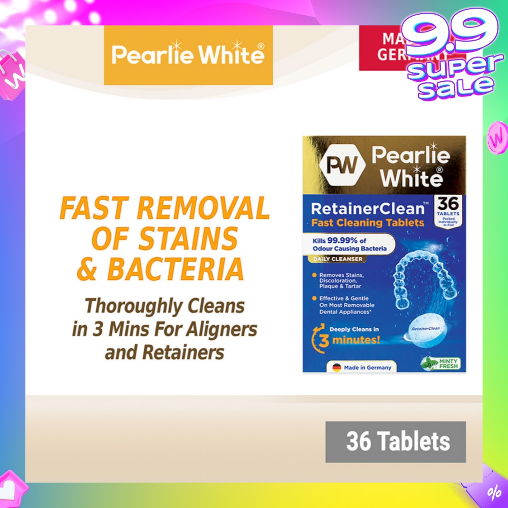 Retainerclean Fast Cleaning Tablets (Used Daily To Thoroughly Cleanse Dental Appliances) 36s