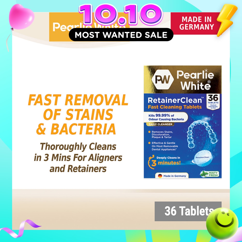 Retainerclean Fast Cleaning Tablets (Used Daily To Thoroughly Cleanse Dental Appliances) 36s image