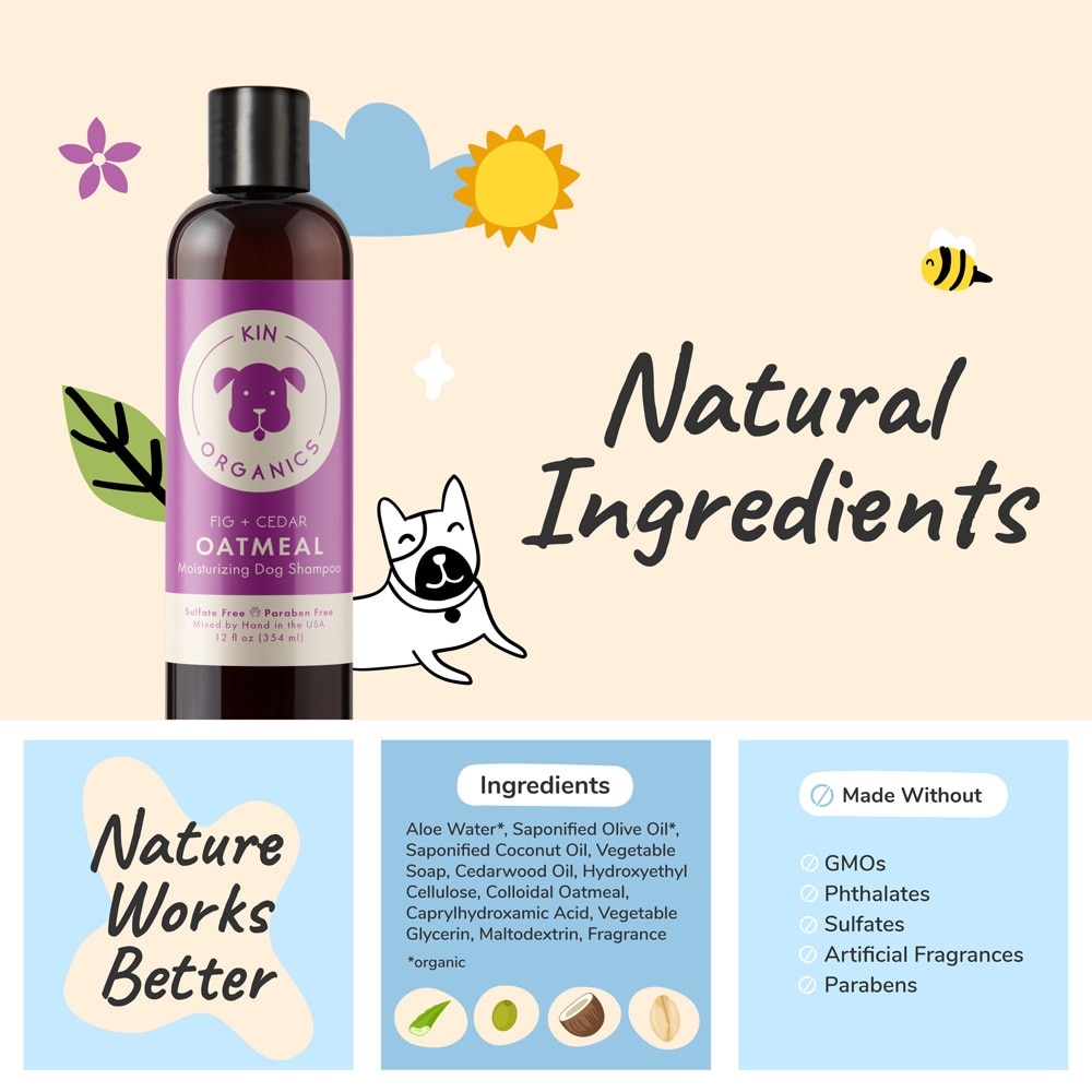 Fig + Cedar Oatmeal Moisturizing Dog Shampoo 354ml