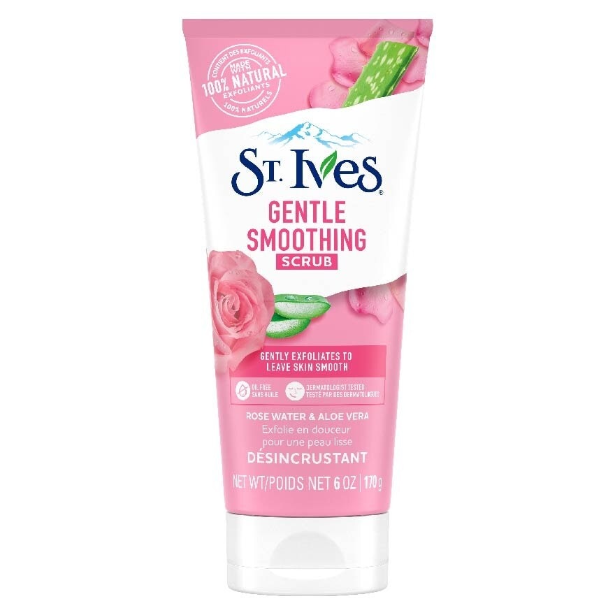 Rose Water & Aloe Vera Face Scrub (Gentle Exfoliates) 170g