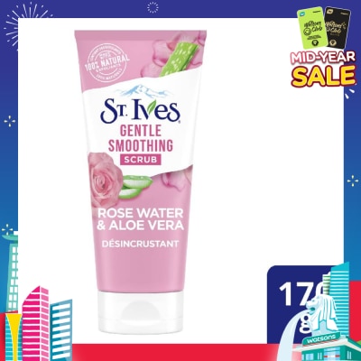 ST IVES Rose Water & Aloe Vera Face Scrub (Gentle Exfoliates) 170g