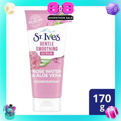 ST IVES - Rose Water & Aloe Vera Face Scrub (Gentle Exfoliates) 170g