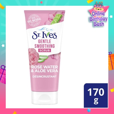 ST IVES Rose Water & Aloe Vera Face Scrub (Gentle Exfoliates) 170g