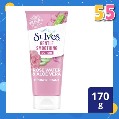 ST IVES Rose Water & Aloe Vera Face Scrub (Gentle Exfoliates) 170g
