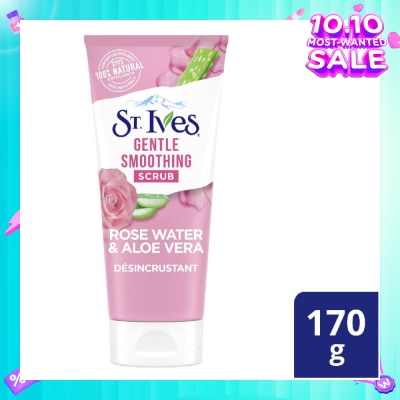 ST IVES Rose Water & Aloe Vera Face Scrub (Gentle Exfoliates) 170g (Expiry: Mar`2026)