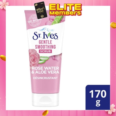 ST IVES Rose Water & Aloe Vera Face Scrub (Gentle Exfoliates) 170g (Expiry: Mar`2026)