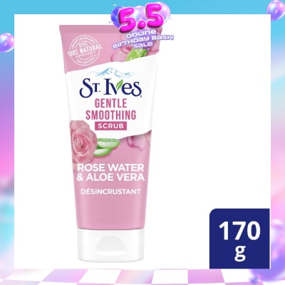 ST IVES - Rose Water & Aloe Vera Face Scrub (Gentle Exfoliates) 170g