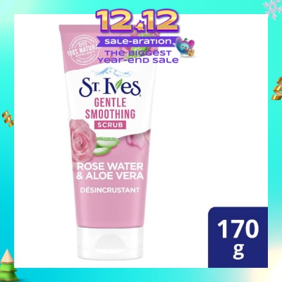 ST IVES Rose Water & Aloe Vera Face Scrub (Gentle Exfoliates) 170g (Expiry: Mar`2026)