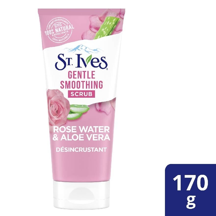 Rose Water & Aloe Vera Face Scrub (Gentle Exfoliates) 170g