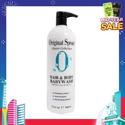 ORIGINAL SPROUT Hair & Body Babywash 32fl oz/946ml
