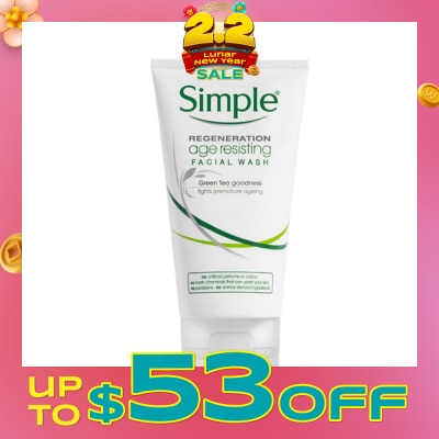 SIMPLE Regeneration Age Resisting Facial Wash 150ml