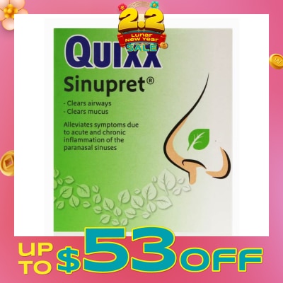 QUIXX Sinupret Coated Tablet 50s
