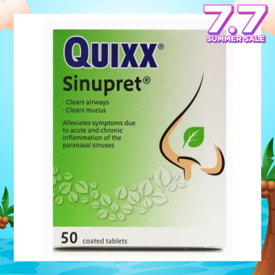 QUIXX Sinupret Coated Tablet 50s (Expiry: Oct`2025)