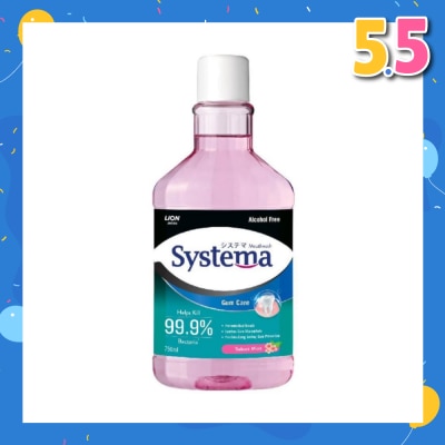 SYSTEMA Gum Care Mouthwash Sakura Mint (Prevent Gum Problem Provide Long Lasting Protection) 750ml