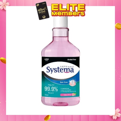 SYSTEMA Gum Care Mouthwash Sakura Mint (Prevent Gum Problem Provide Long Lasting Protection) 750ml