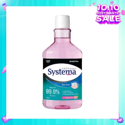 SYSTEMA Gum Care Mouthwash Sakura Mint (Prevent Gum Problem Provide Long Lasting Protection) 750ml