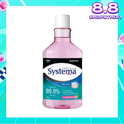 SYSTEMA Gum Care Mouthwash Sakura Mint (Prevent Gum Problem Provide Long Lasting Protection) 750ml
