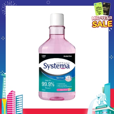 SYSTEMA Gum Care Mouthwash Sakura Mint (Prevent Gum Problem Provide Long Lasting Protection) 750ml