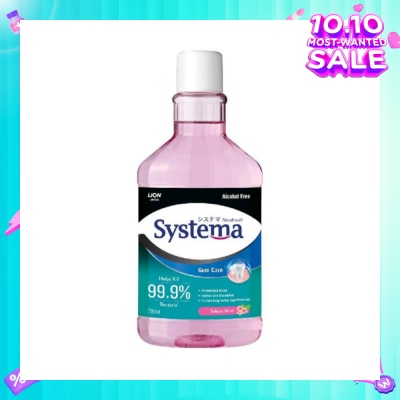 SYSTEMA Gum Care Mouthwash Sakura Mint (Prevent Gum Problem Provide Long Lasting Protection) 750ml