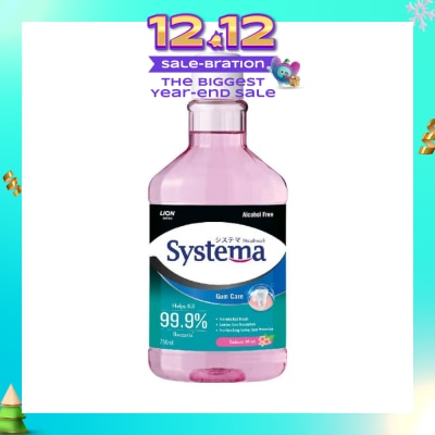 SYSTEMA Gum Care Mouthwash Sakura Mint (Prevent Gum Problem Provide Long Lasting Protection) 750ml