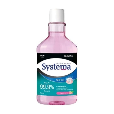 SYSTEMA Gum Care Mouthwash Sakura Mint (Prevent Gum Problem Provide Long Lasting Protection) 750ml