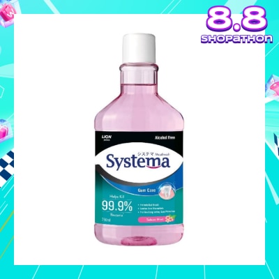 SYSTEMA Gum Care Mouthwash Sakura Mint (Prevent Gum Problem Provide Long Lasting Protection) 750ml