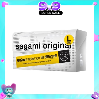 SAGAMI - Original PU Condom 0.02mm L Size (Ultra Thinness + Suitable for Users with Latex Allergy) 12s image