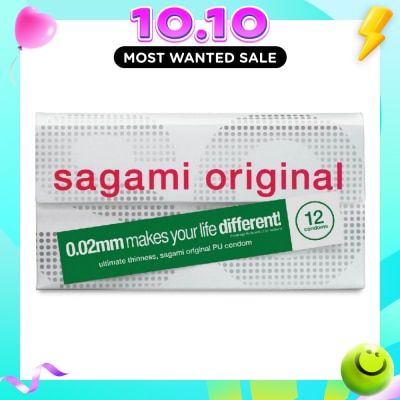 SAGAMI Original PU Condom 0.02mm (Ultra Thinness + Suitable for Users with Latex Allergy) 12s image