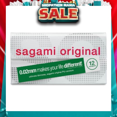 SAGAMI - Original PU Condom 0.02mm (Ultra Thinness + Suitable for Users with Latex Allergy) 12s