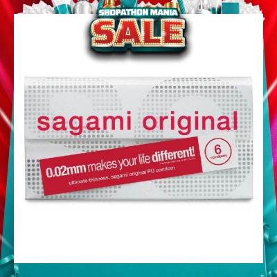 SAGAMI - Original PU Condom 0.02mm (Ultra Thinness + Suitable for Users with Latex Allergy) 6s