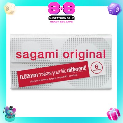 SAGAMI - Original PU Condom 0.02mm (Ultra Thinness + Suitable for Users with Latex Allergy) 6s