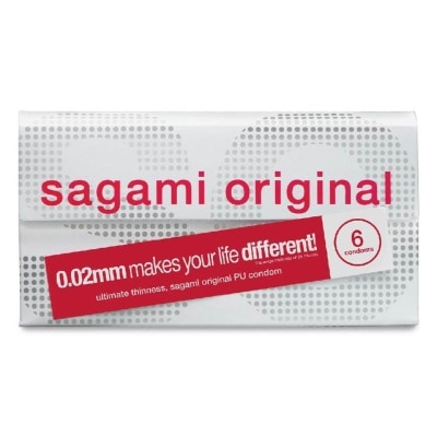 SAGAMI Original PU Condom 0.02mm (Ultra Thinness + Suitable for Users with Latex Allergy) 6s