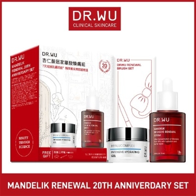 DR. WU Mandelik 20th Anniversary Set With Brush (15ml+15ml)