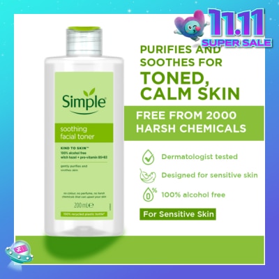 SIMPLE Kind To Skin Soothing Facial Toner 200ml