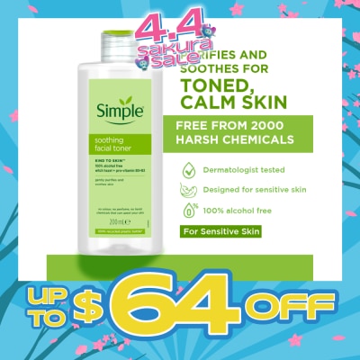 SIMPLE - Kind To Skin Soothing Facial Toner 200ml