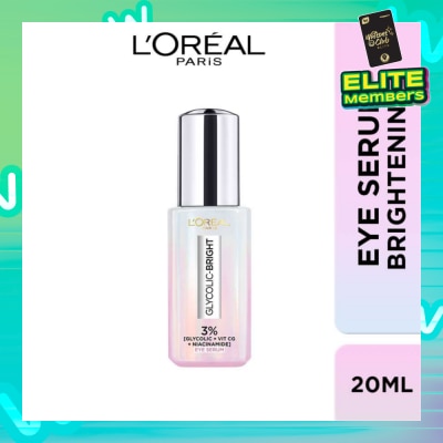 LOREAL DE Glycolic Bright Dark Circle Eye Serum Formulated With 3% 20ml