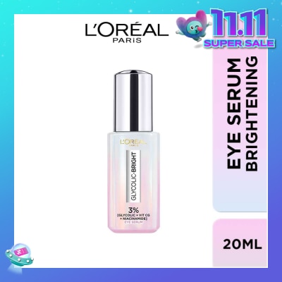 LOREAL DE Glycolic Bright Dark Circle Eye Serum Formulated With 3% 20ml