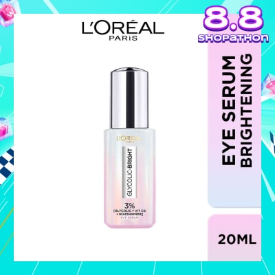 LOREAL DE Glycolic Bright Dark Circle Eye Serum Formulated With 3% 20ml