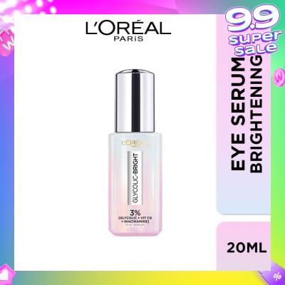 LOREAL DE Glycolic Bright Dark Circle Eye Serum Formulated With 3% 20ml