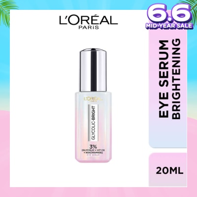 LOREAL DE Glycolic Bright Dark Circle Eye Serum Formulated With 3% 20ml