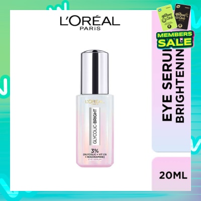 LOREAL DE Glycolic Bright Dark Circle Eye Serum Formulated With 3% 20ml