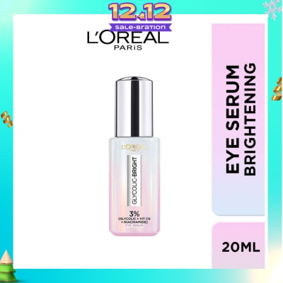 LOREAL DE Glycolic Bright Dark Circle Eye Serum Formulated With 3% 20ml (Expiry: Sep`2026)