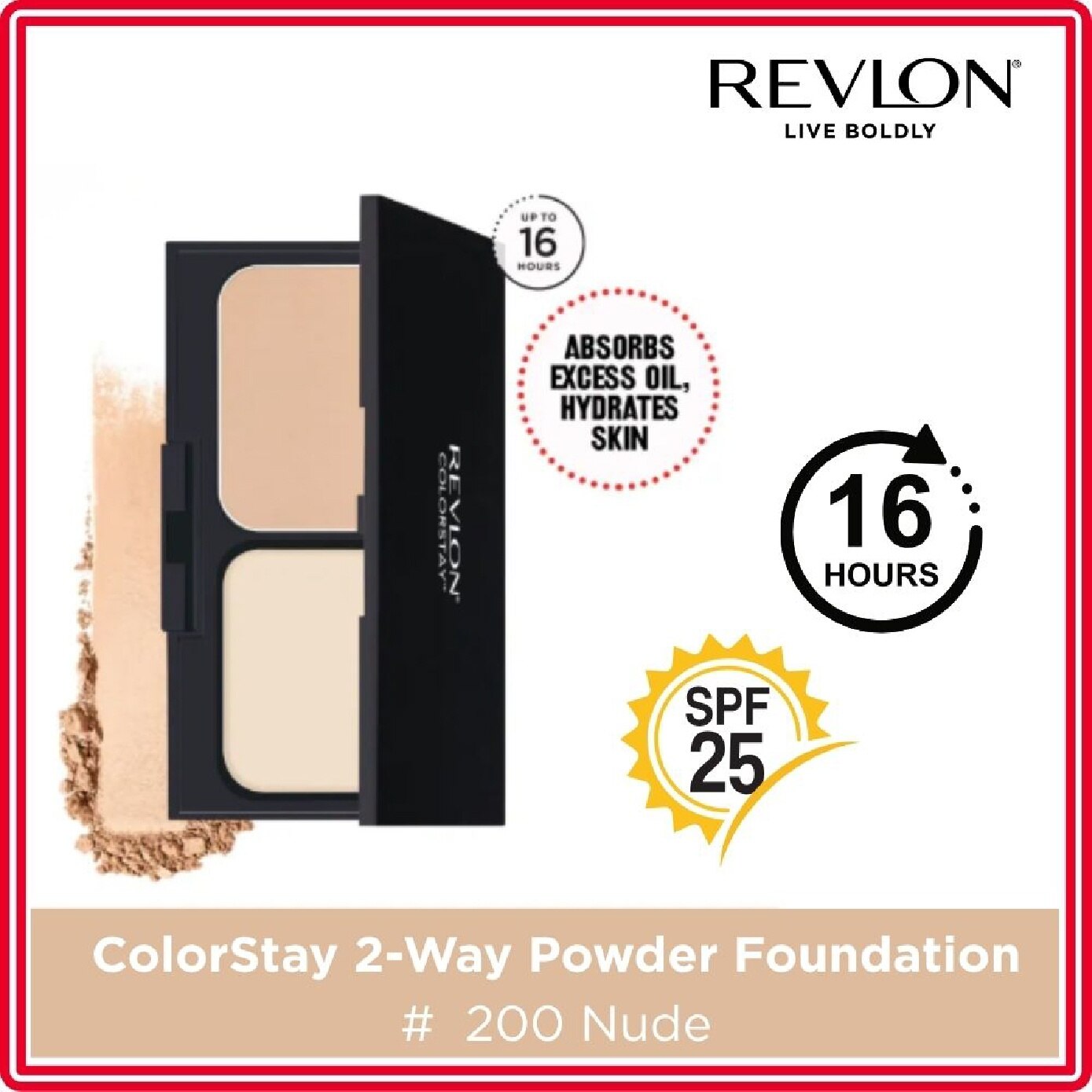 REVLON ColorStay 2-Way Cake Powder Foundation #200 Nude 10g | Face