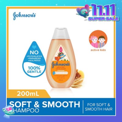 JOHNSON'S Baby Baby Active Kids Soft And Smooth Shampoo For Soft And Smooth Hair (For Silky Smooth Hair) 200ml
