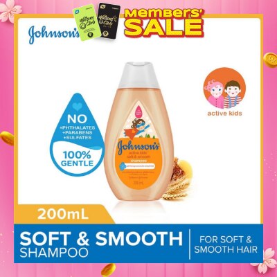 JOHNSON'S Baby Baby Active Kids Soft And Smooth Shampoo For Soft And Smooth Hair (For Silky Smooth Hair) 200ml