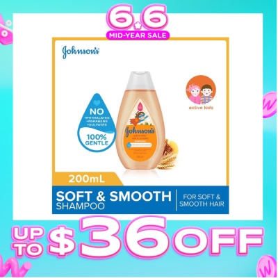JOHNSON'S Baby - Baby Active Kids Soft And Smooth Shampoo For Soft And Smooth Hair (For Silky Smooth Hair) 200ml