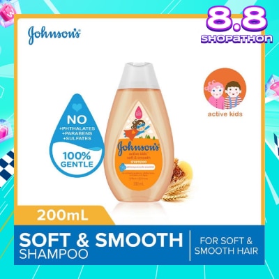 JOHNSON'S Baby Baby Active Kids Soft And Smooth Shampoo For Soft And Smooth Hair (For Silky Smooth Hair) 200ml